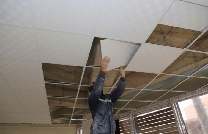 a suspended ceiling