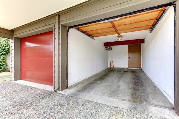 an open garage door